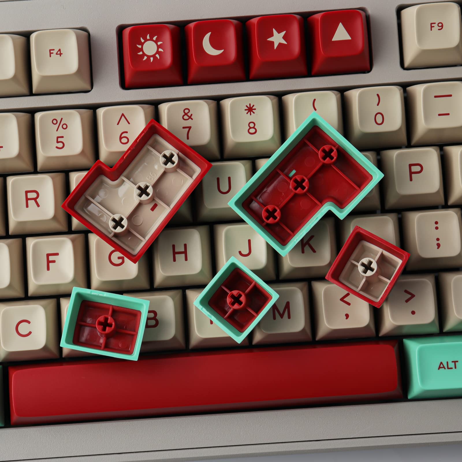 172 tasti ABS Keycaps Double Shot Keycaps Cherry Profile Dye Sublimazione Jukebox Keycaps personalizzati per ISO ANSI Layout Cherry MX Interruttori Tastiere Meccaniche