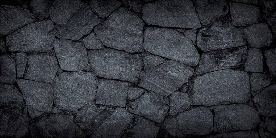 Mr.Tank 3D Effect Black Stone Texture Aquarium Background Poster HD Rock Stone Fish Tank Backdrop Static Cling Film Decorations