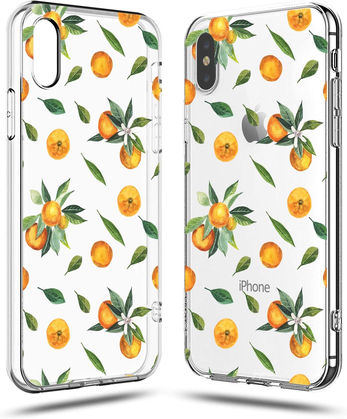 Compatible iPhone X Case,Girls Women Orange Lemon Cute