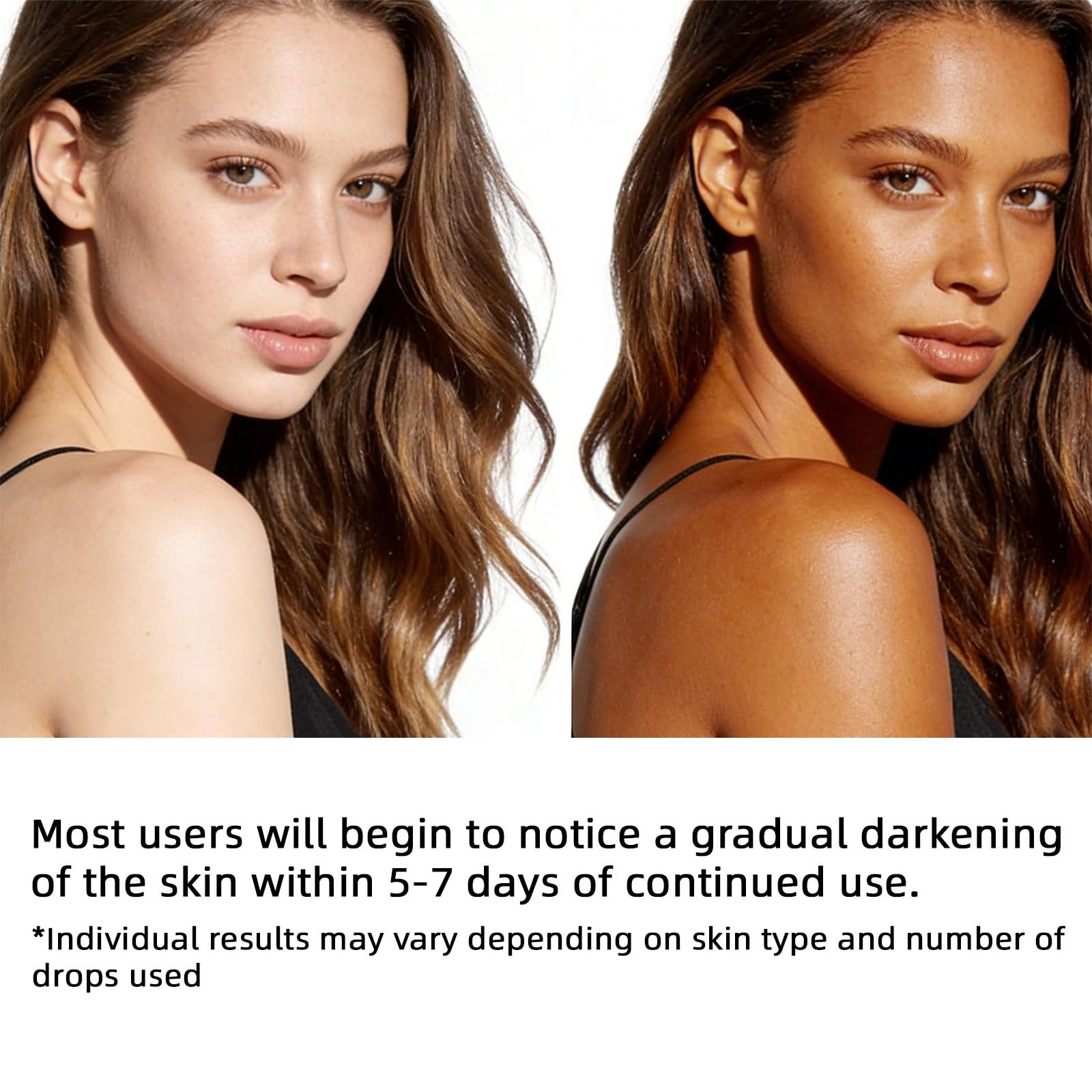 Sunless Tanning Drops To Drink, 60 ml Sunless Bronzing Drops Without Sun, Health And Pea Pigmentation, Fast Tanning, All Skin Types (2 Pieces) - 2