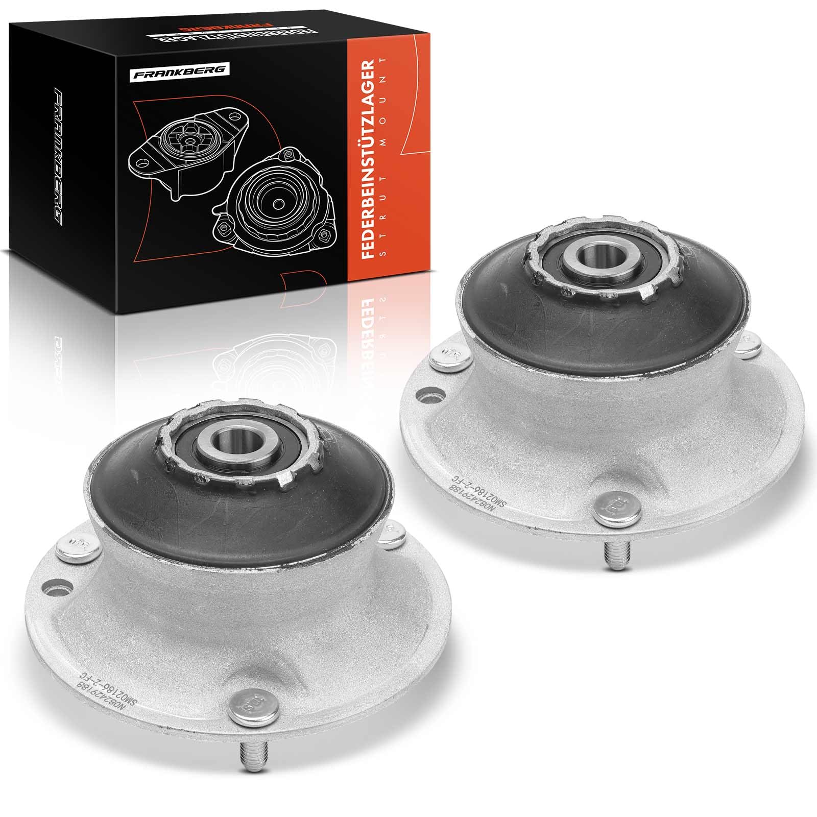 Frankberg 2 supports d'amortisseur avant gauchedroit 31336760943 | Compatible avec: Série 6 Cabriolet E64, Série 3 E46, Coupé Série 3 E46, Série 3 Cabriolet E46, Série 1 Cabriolet E88
