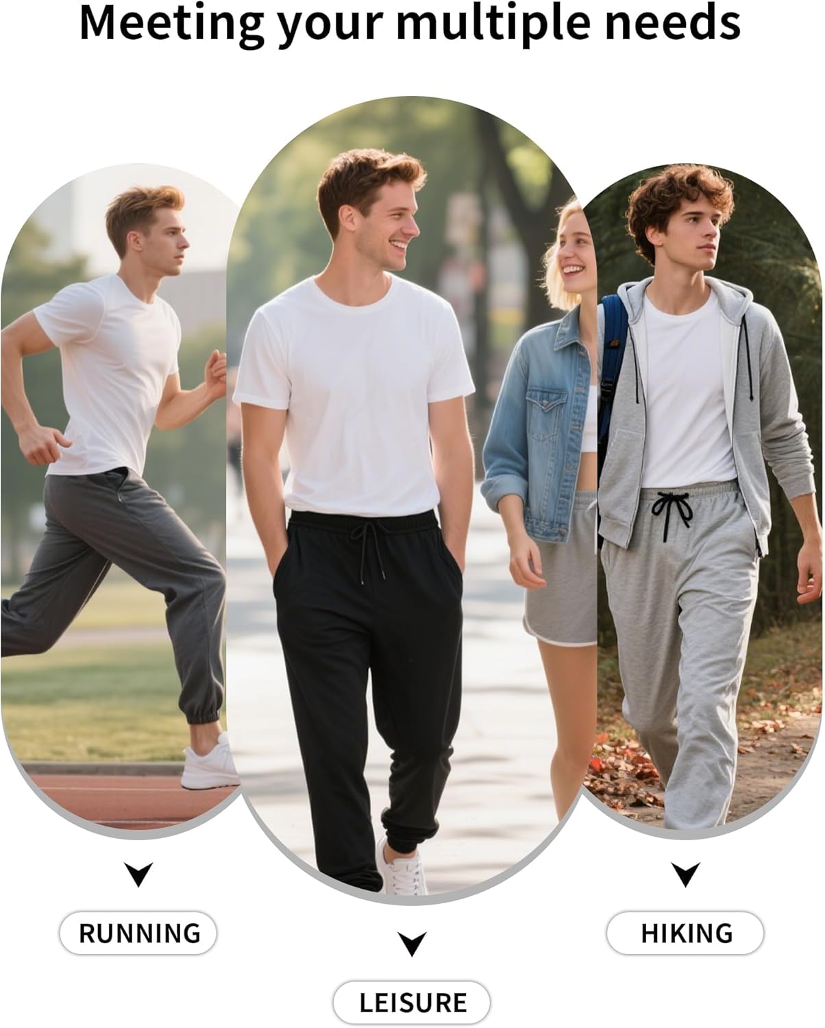 Idtswch 32/34/36/38/40 Long Inseam Men's Tall Sweatpants Joggers Regular Fit Workout Pants for Tall Men - Image 6