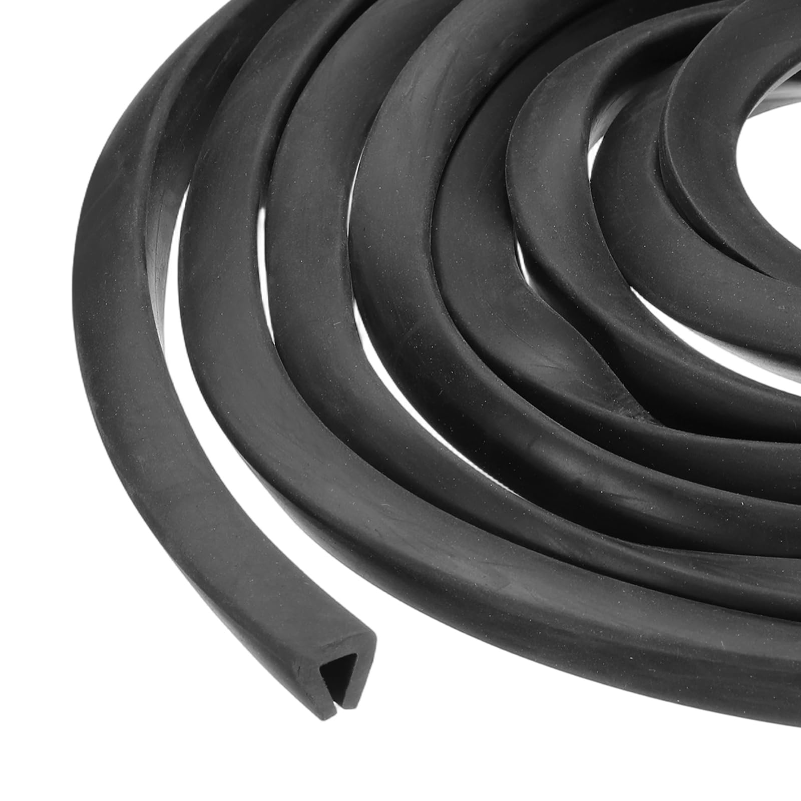 PATIKIL Rubber Edge Trim, 26.2ft x 12mm x 12mm U Channel Rubber Guard Seal Strip Protector Fit for 5mm Edge for Car Doors Hatches Sheet Metal Table Corners Steel Plates, Black