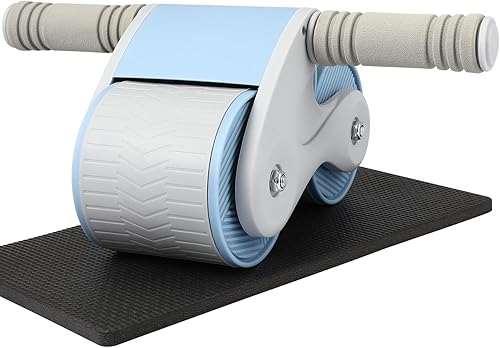 Rueda de rodillo Ab de rebote automático con ruedas dobles ampliadas para un núcleo estable y entrenamiento abdominal, diseño ligero desmontable con