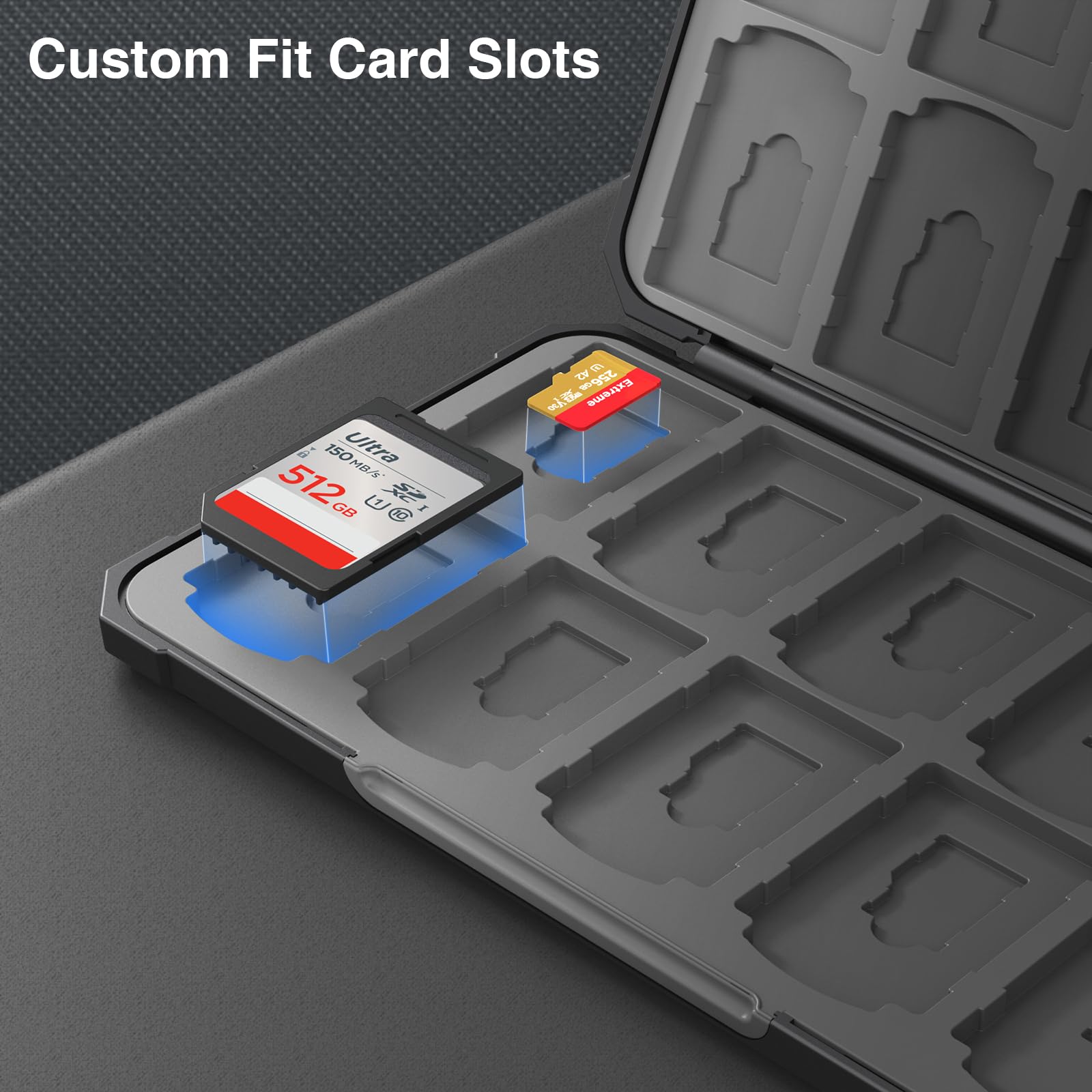 HEIYING Custodia per Schede di Memoria SD/TF, Custodia Portatile per Schede SD Compatibile con 20 SDXC SDHC e 20 TF Slots per Scheda