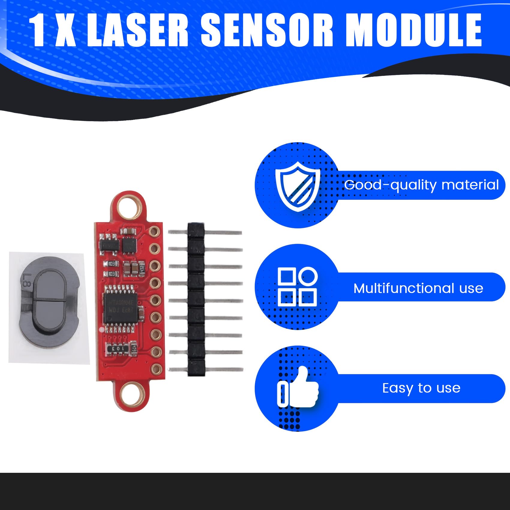 VL53L8CX 8x8 Multi-Zone Hochleistungs-ToF-Lasersensor- mit Geringer Leistung