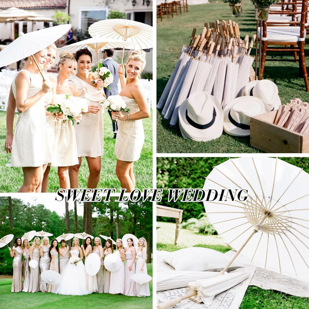 Ombrelli di carta decorativi cinesi giapponesi 33 pollici Ombrello fai da te pittura carta oliata ombrelli artigianato per matrimonio decorazione festa nuziale