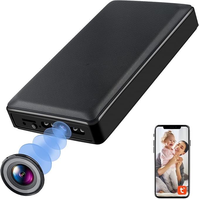 ZGSZ WiFi Spy Camera HD 1080P Mini WiFi Hidden Camera with Power Bank