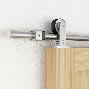 Amazon Com Barnsmith Kit De Herrajes Para Puerta Corredera De Acero Inoxidable De 6 6 Ft Herramientas Y Mejoras Del Hogar