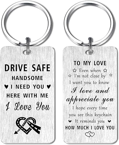 Drive Safe Keychain - 10th Anniversary Gifts For Husband