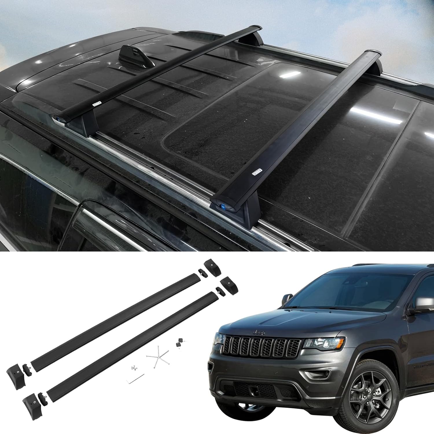 Buy Rongtaod Fit 20112019 2020 2021 Jeep Grand Cherokee Roof Rack Cross Bar Rail Cargo Racks