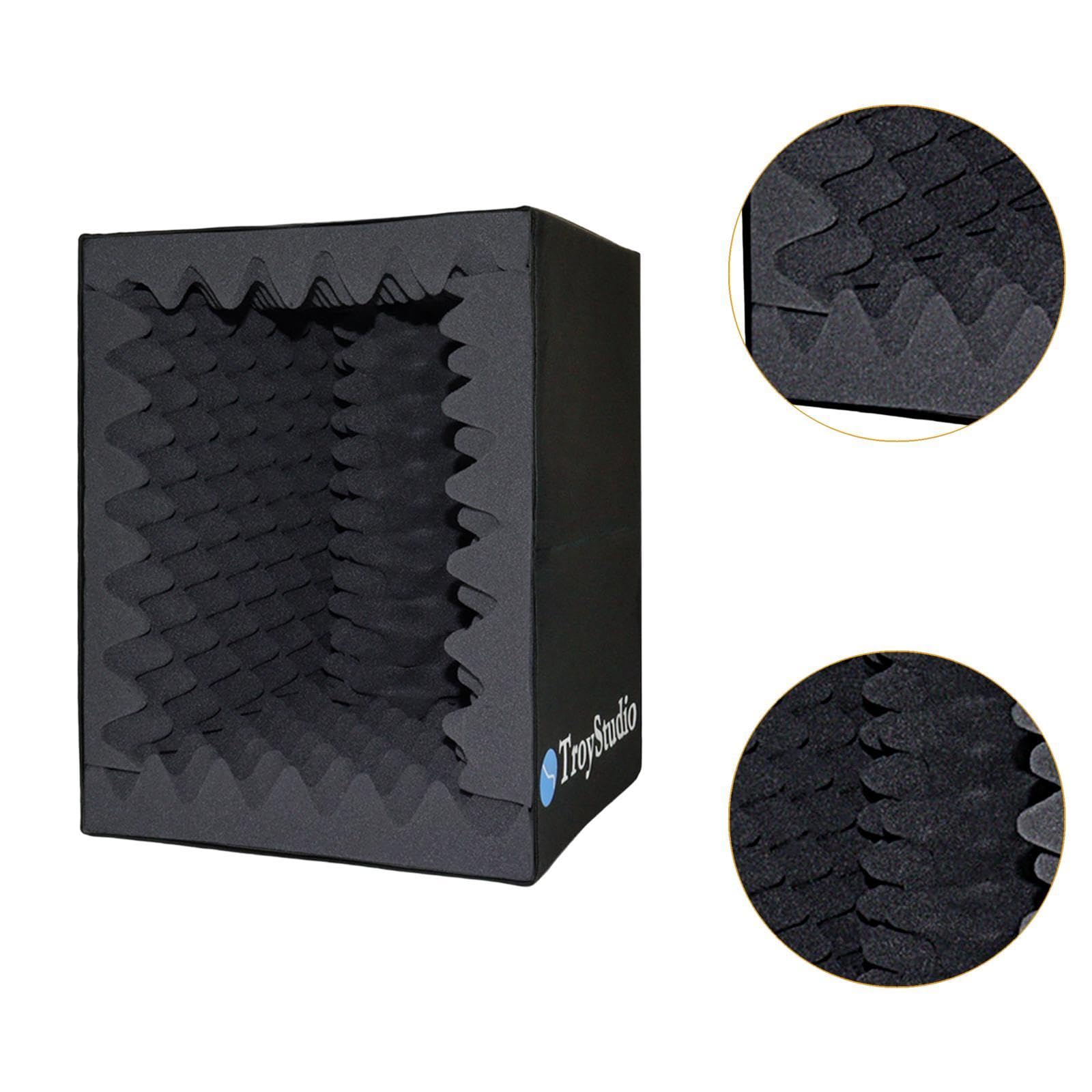 Portable Vocal Booth Microfono Scudo Assorbente Acustico Spugna Pieghevole Perfetta per Registrazione Voce Studio Aule, S