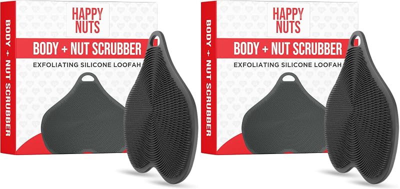 Escova de silicone para banho e corpo HAPPY NUTS HN-13, Pacote com 2