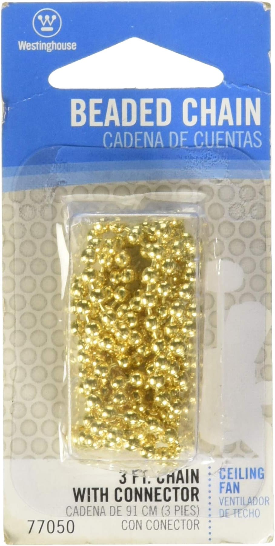 WestinghouseLighting Corp 3-Feet Bead Chain, Polished Brass