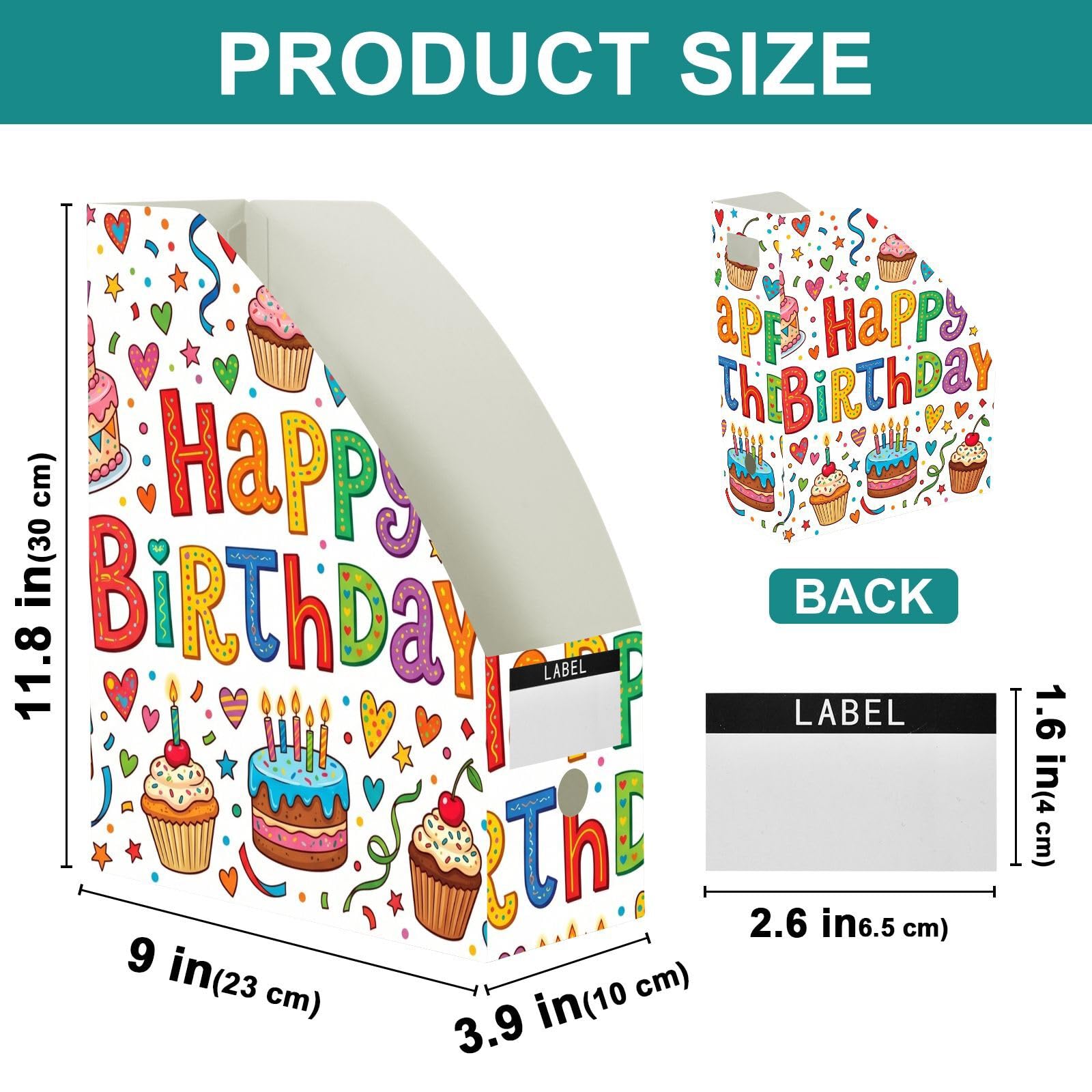 Organiseur de dossiers d'anniversaire blanc pour dortoir