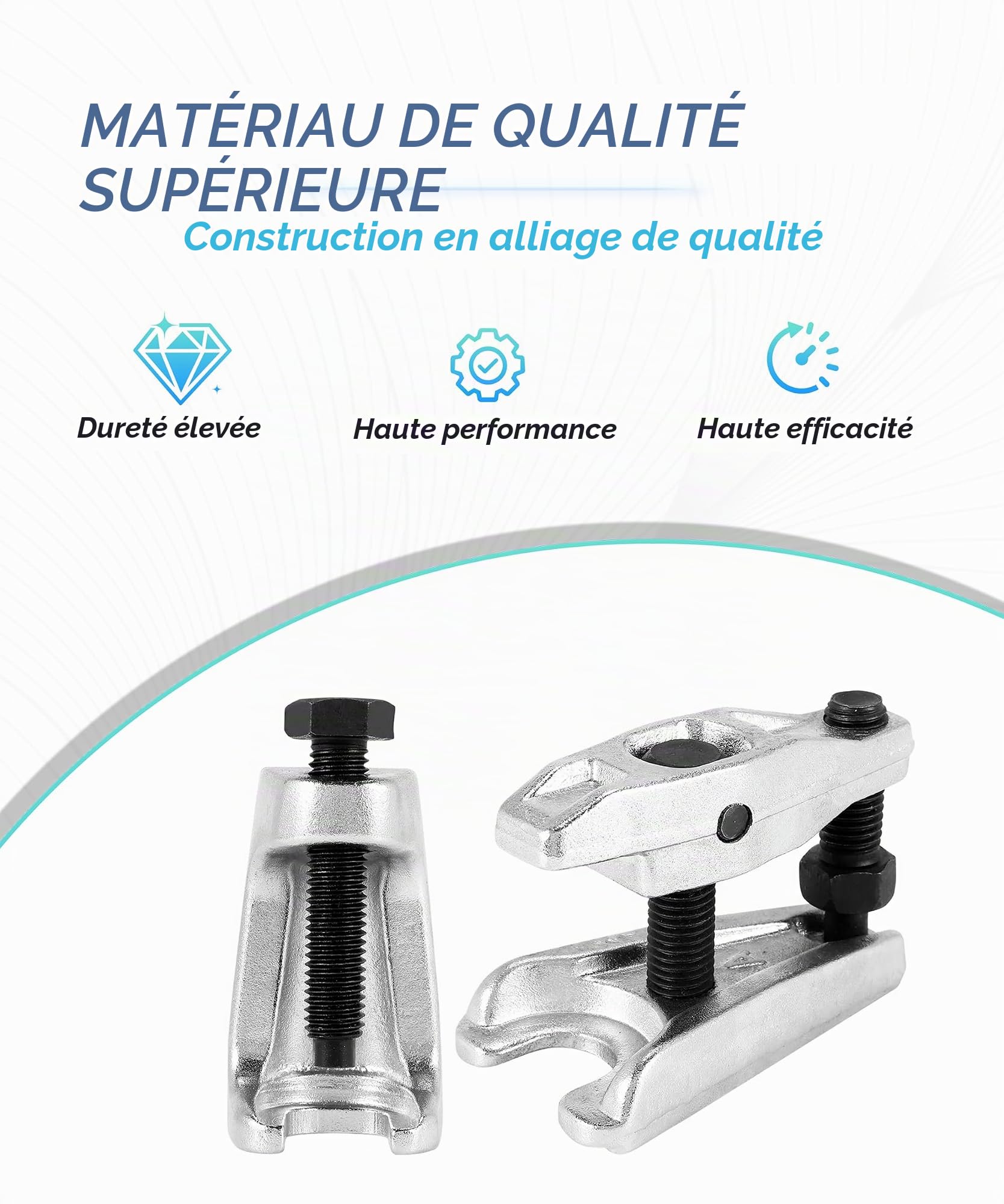 2PCS Outil Mecanique Auto,Kit Extracteur de Rotule,Extracteurs de Rotules pour Rotule de Direction,Convient pour la lupart des Voitures et Camions Légers Peuvent être Utilisés
