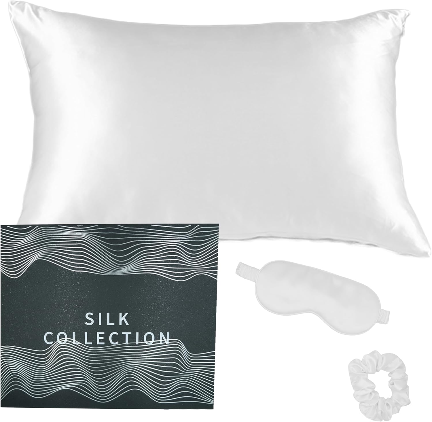 22 Momme 6A Grade 100 % Mulberry Silk King Pillowcase Gift Box/Gift Basket for Women – Oeko‑TEX Certified, Luxury Sleep Set, Luxury Gifts for Women (U.S. Standard)