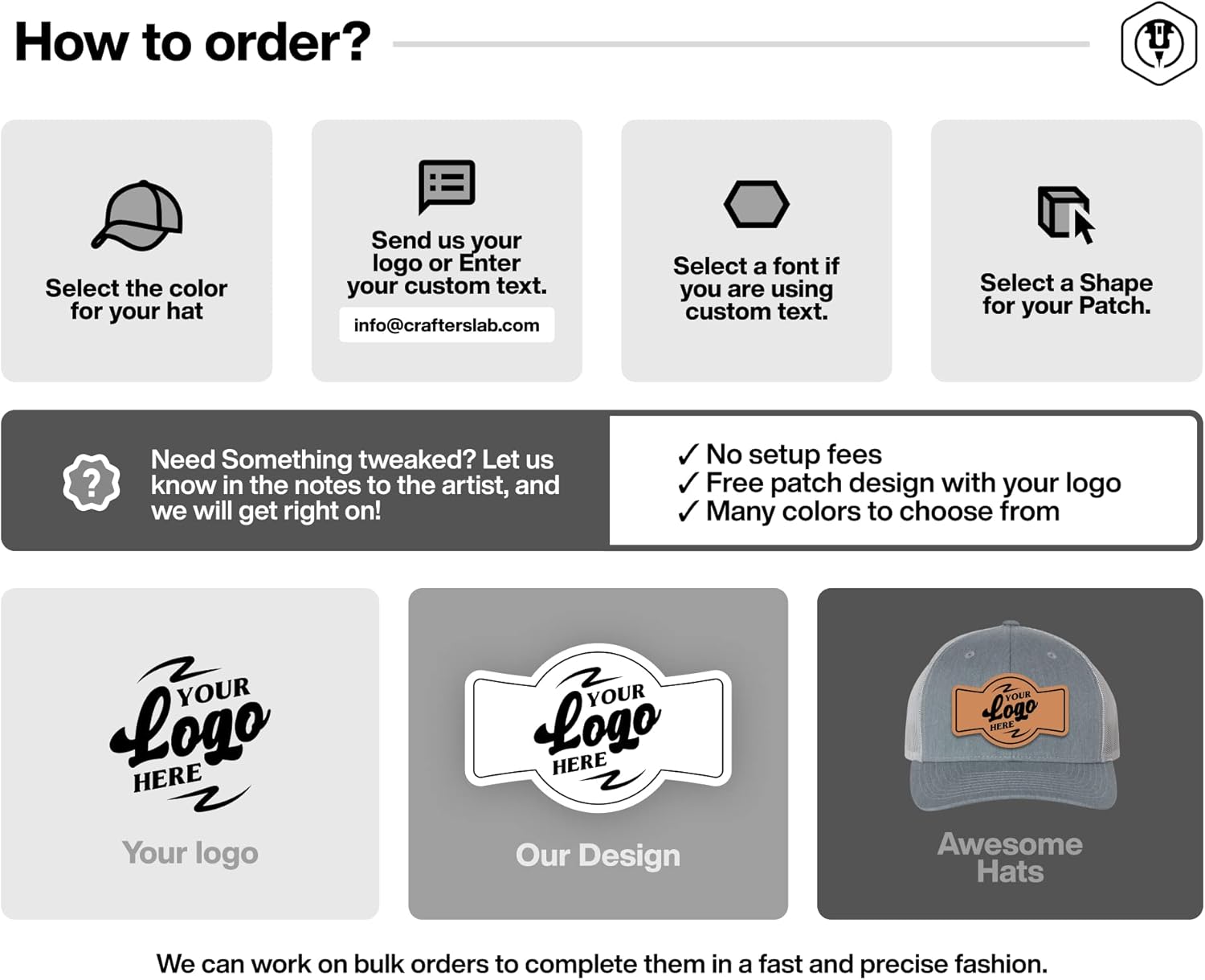 Custom Trucker Leather Patch Hat Laser Engraved - Image 7