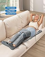 Vista 5 de RENPHO Leg Compression Massager, Leg Massager Calf Massager for Circulation and Pain Relief, Effective for Father Mother Reduce Swelling, Grey Negro