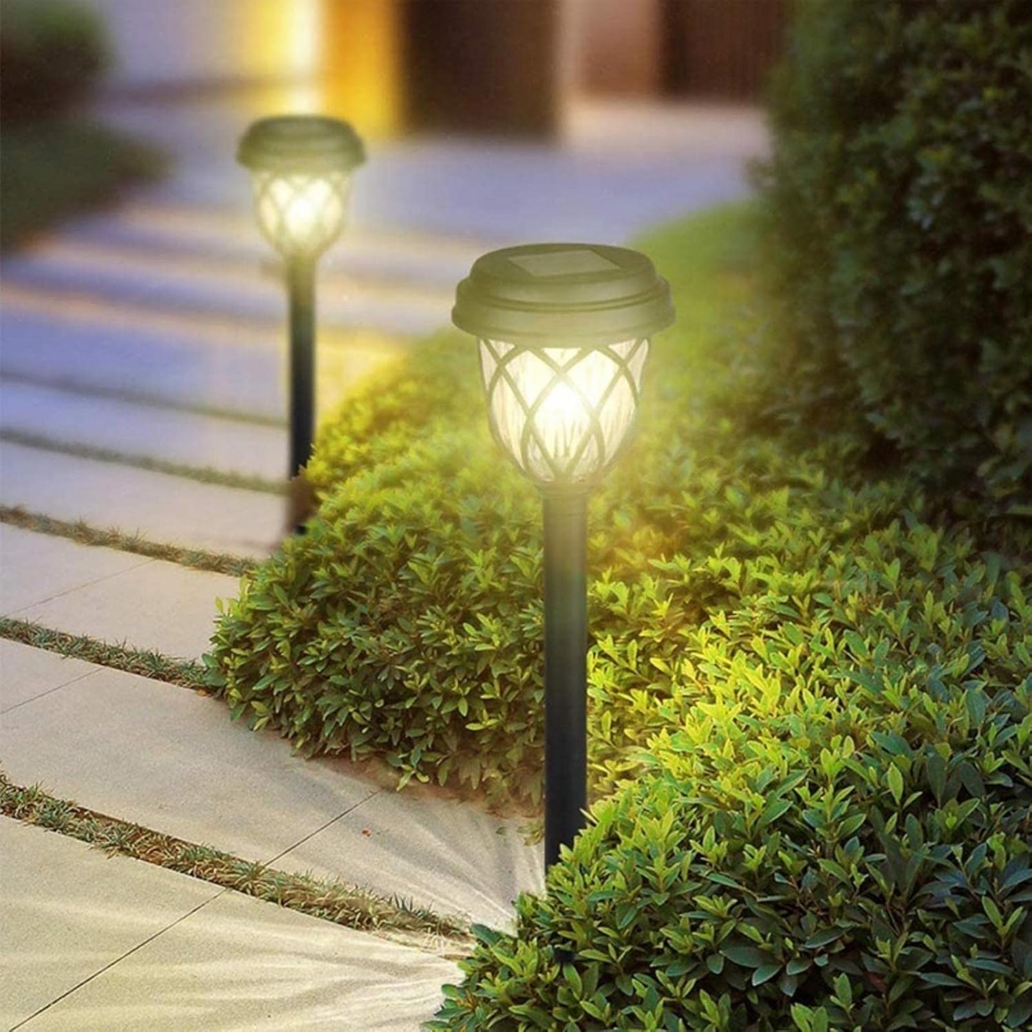 Mlijzard 6 Pack Solar Pathway Lights AllWeather IP65 Solar Lights