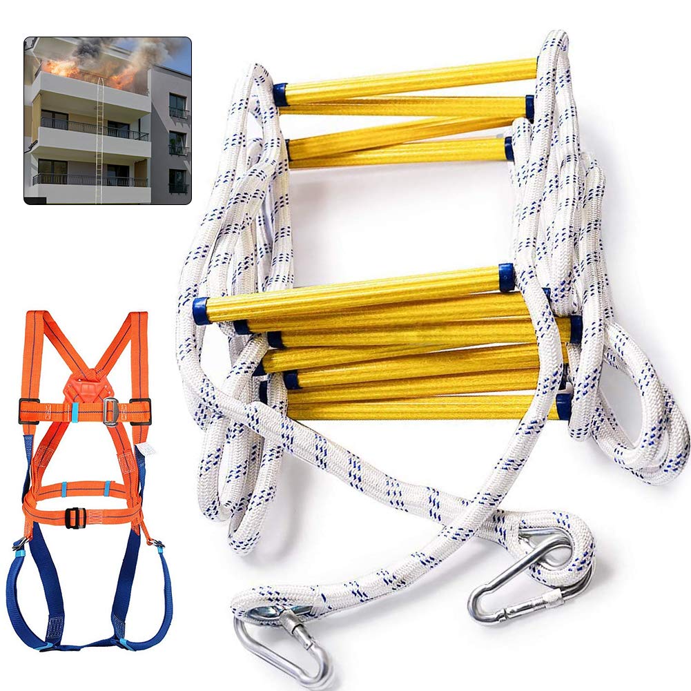 Buy MTOPEmergency Fire Escape Rope Ladder 24 Story with Carbines and