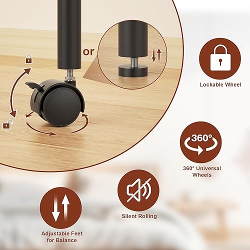 Miniatura 8 de Armarios Portátiles Para Colgar Ropa, Estantes de Armario Para Colgar Ropa, Perchero Resistente de Servicio Pesado, Estantes de Ropa Independientes