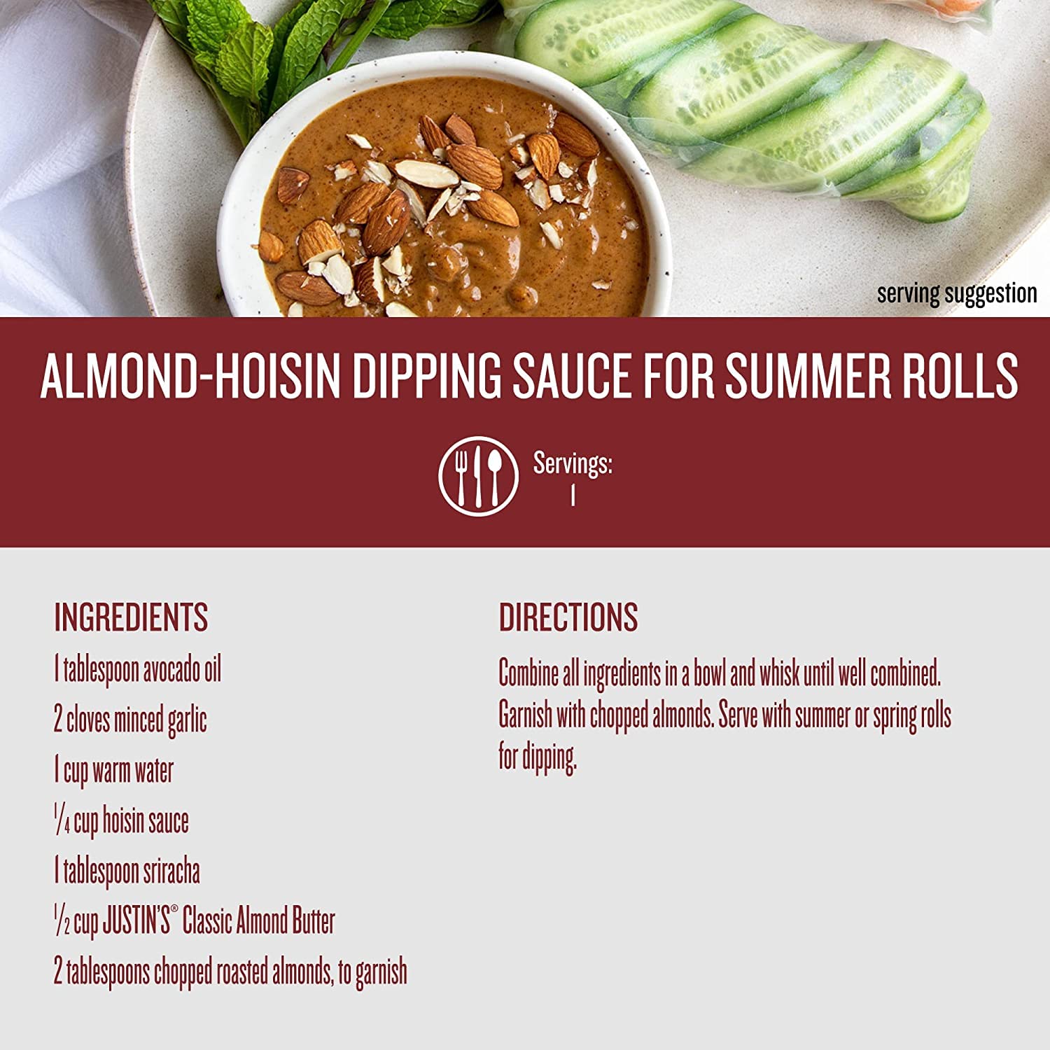 Justin's Classic Almond Butter, Only Two Ingredients, No Stir, Gluten-free, Non-GMO, Keto-friendly, Responsibly Sourced, 16 Ounce Jar, (Pack of 2)