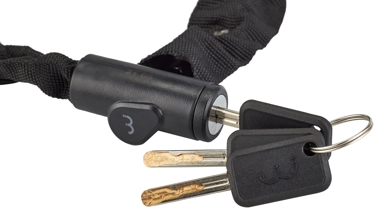 BBB BBL-67 030402 Bicycle Key Lock with 3 Keys Included Thickness 4.5 mm x Length 100 cm Black