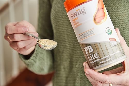 Miniatura 4 de swiig PB Lite 2lb – Bajo en calorías, 0.18 oz de proteína, sin azúcar añadido – Mezcla en batidos de proteínas y batidos – Bajo en carbohidratos –