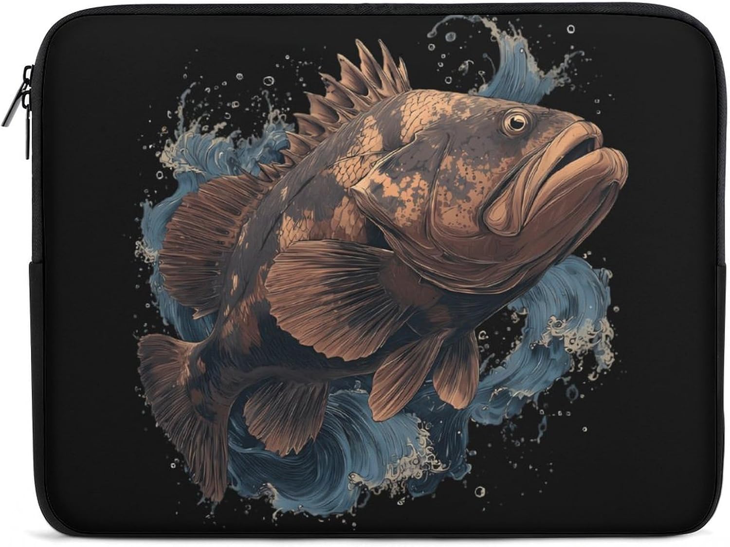 Sea Grouper Fish Swimming Laptop Case Sleeve Computer Tablet Bag