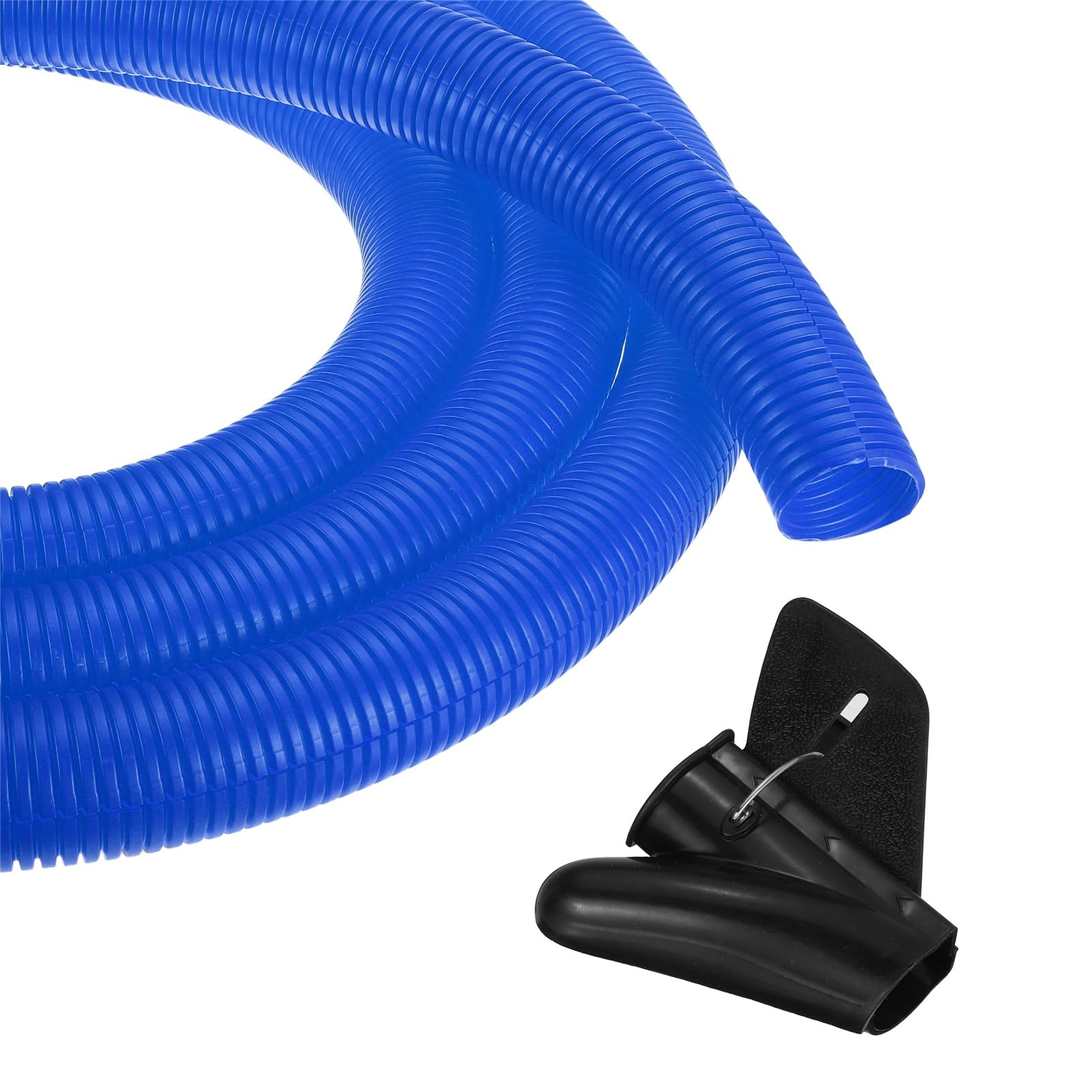 sourcing map 1 1/2 Inch 6.6ft Split Wire Loom Tubing, Flexible Cord Protectors with Installation Tool Cable Management Sleeve Conduits Cover for Office Home Electrical Automotive Wires, Blue