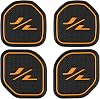 LAIKOU 4PCs Anti dust Mat Inserts Coaster fit for Jeep Wrangler JL JLU 2018-2024 Sports Rubicon Gladiator JT Front & Rear Non-Slip Auto Cup Holder Liner Pad Interior Accessories Yellow
