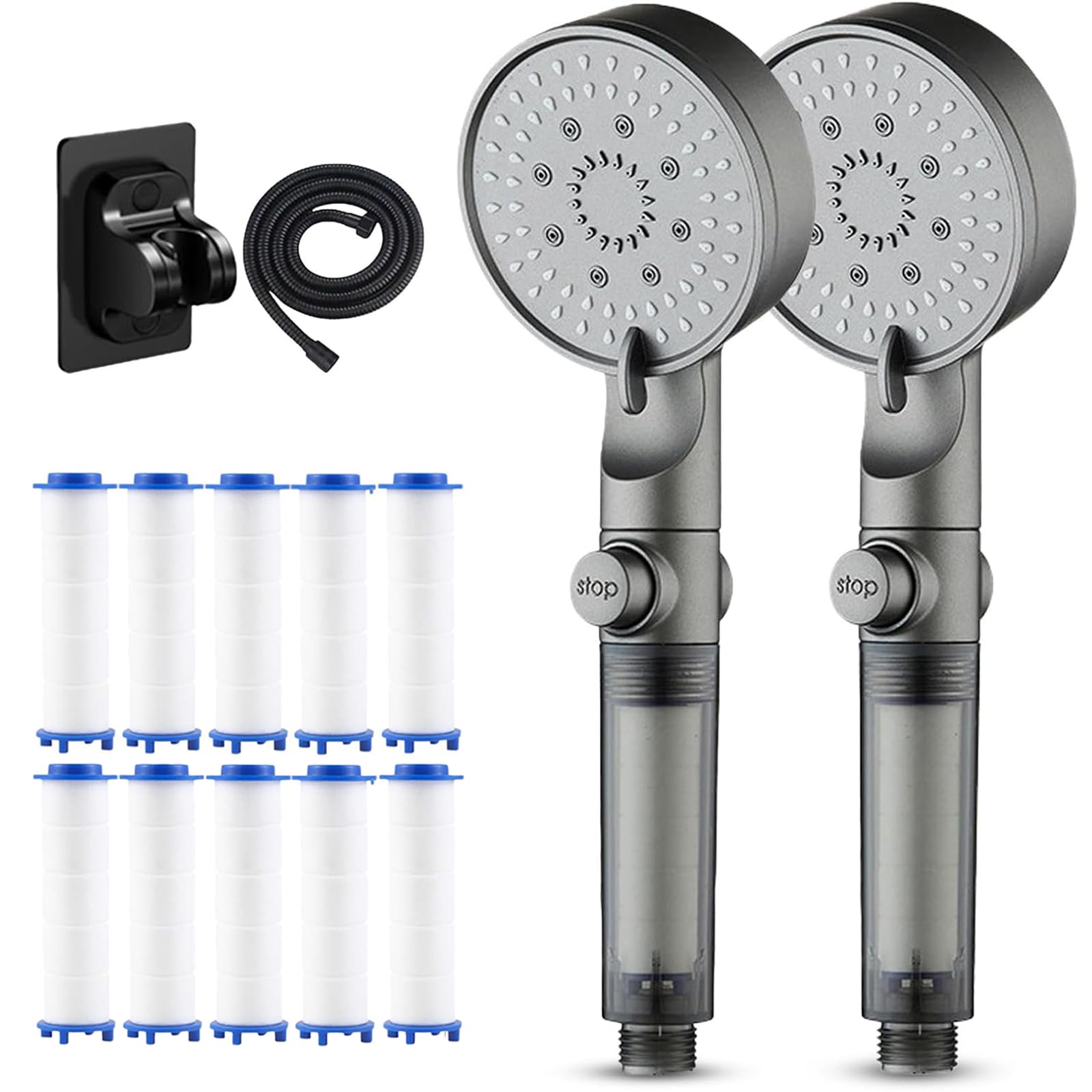 Pommeau de douche filtré HydroBoosts : haute pression et filtration eau dure