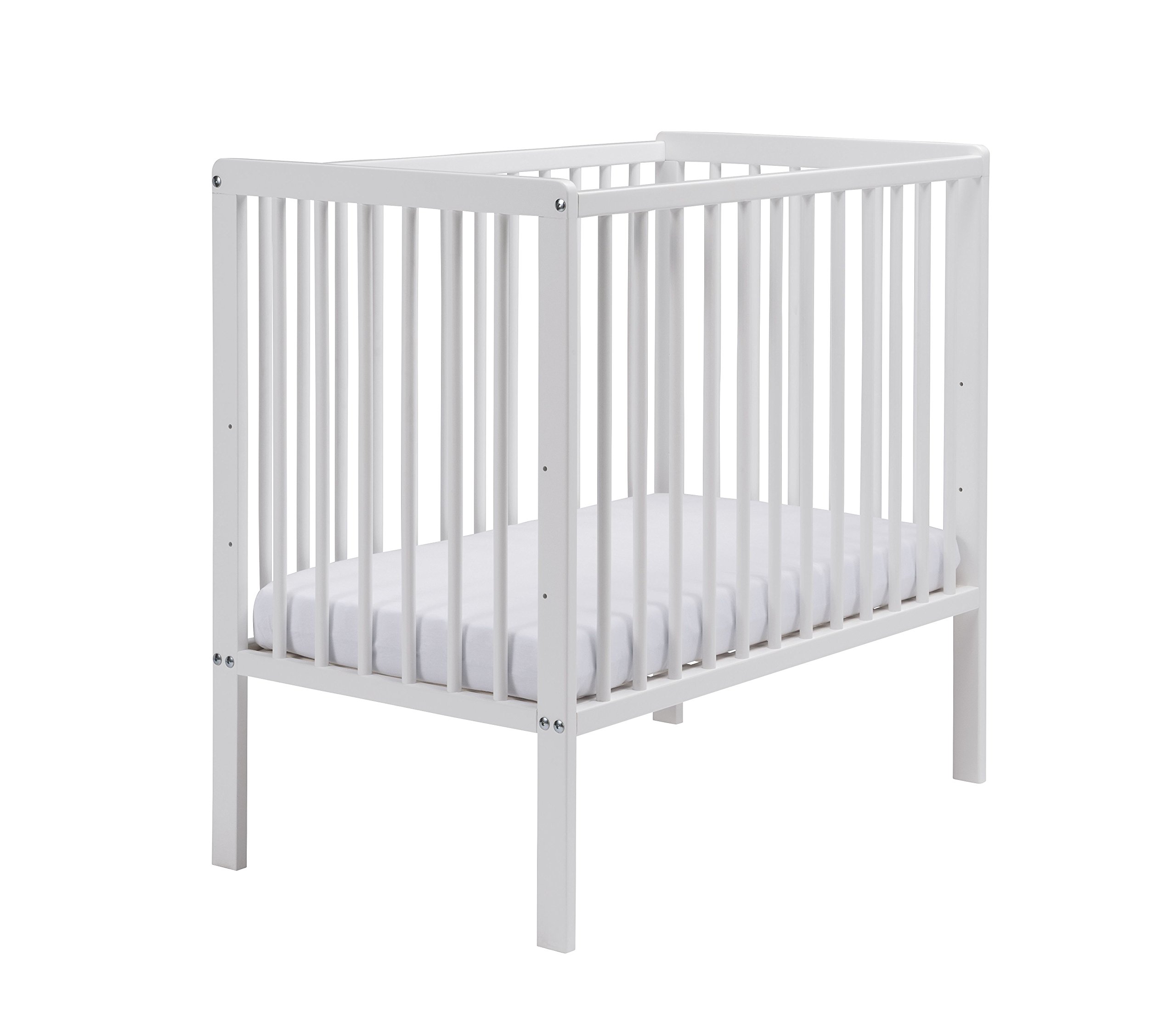 East Coast Nursery Carolina Space Saving Cot with Mattress (White)