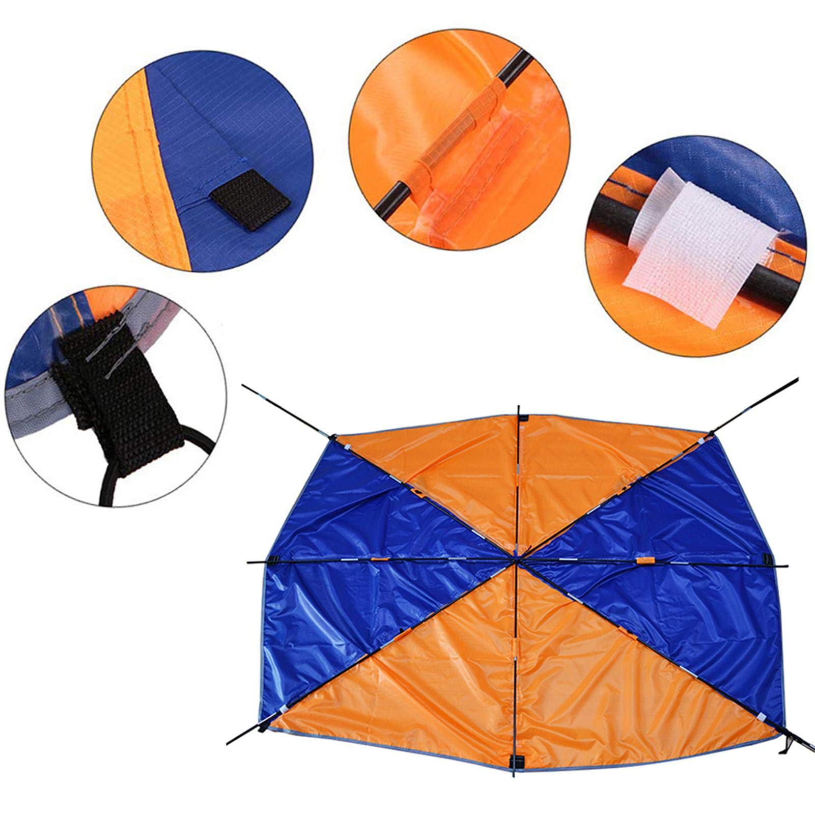 Tenda a baldacchino pieghevole per canoni da 4 a 5 persone, canotto da 4 a 5 persone, canopy, tendone parasole per attività sportive acquatiche