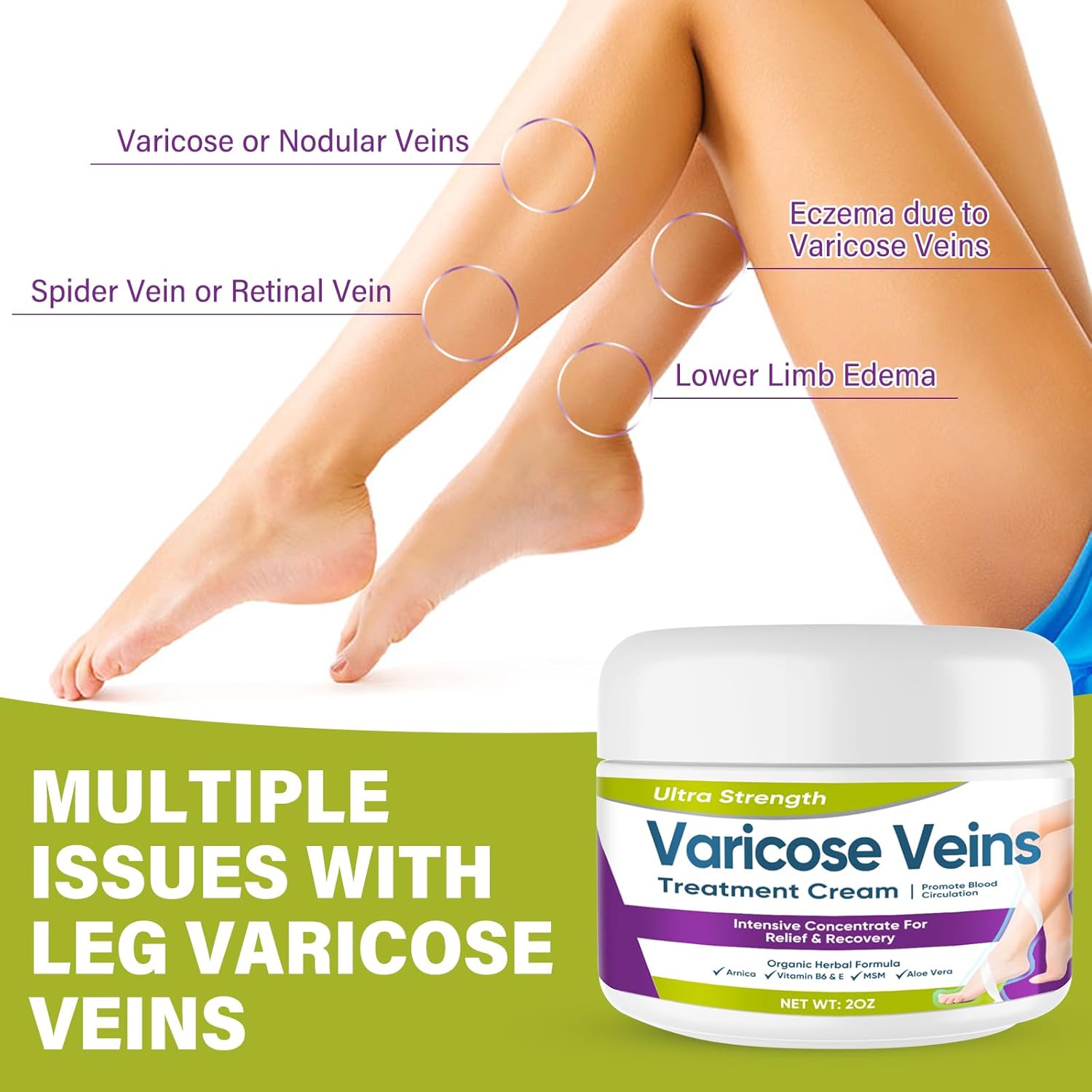 Varicose Veins Treatment for Legs, Varicose Veins Cream Relaxing and Moisturizing Skin, Plant Formula lmproves the Look of Varicose and Spider Veins - Image 4