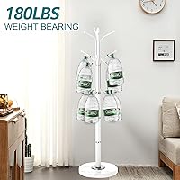 Vista 12 de Perchero con base de mármol natural, perchero moderno de metal independiente, perchero con 12 ganchos, perchero para sombreros de árbol para 12