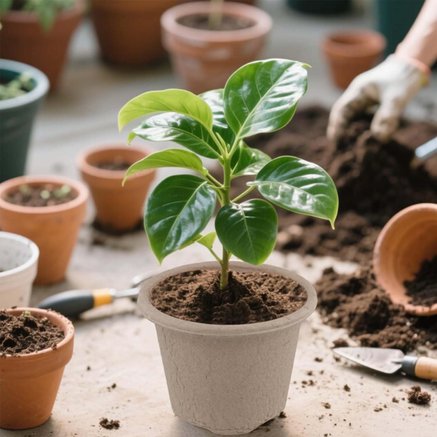 30 Pezzi Vasetti Per Piantine, Vasi Biodegradabil, Vasi Per Semi In Fibra Biodegradabile, Completo Con 30 Etichette In Plastica, Per La Propagazione Delle Piante, Semi, Fiori, Frutta e Verdura