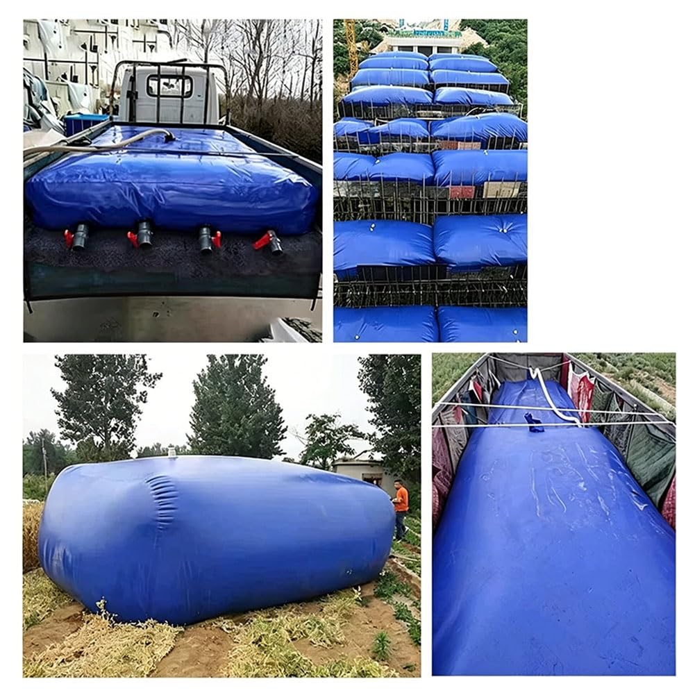 Zfmnoyev Depósito Flexible para Agua De 26 A 2642 Galones, Bolsa Plegable Y Flexible para Almacenamiento De Agua, Bolsa De Agua De Emergencia para Sequías(1x1x0.5m-500L/132GAL)