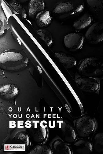 Miniatura 6 de Giesser desde 1776, BestCut, cuchillo de chef fabricado en Alemania  8 pulgadas (X55) acero alemán forjado cuchillo de chef profesional Full Tang