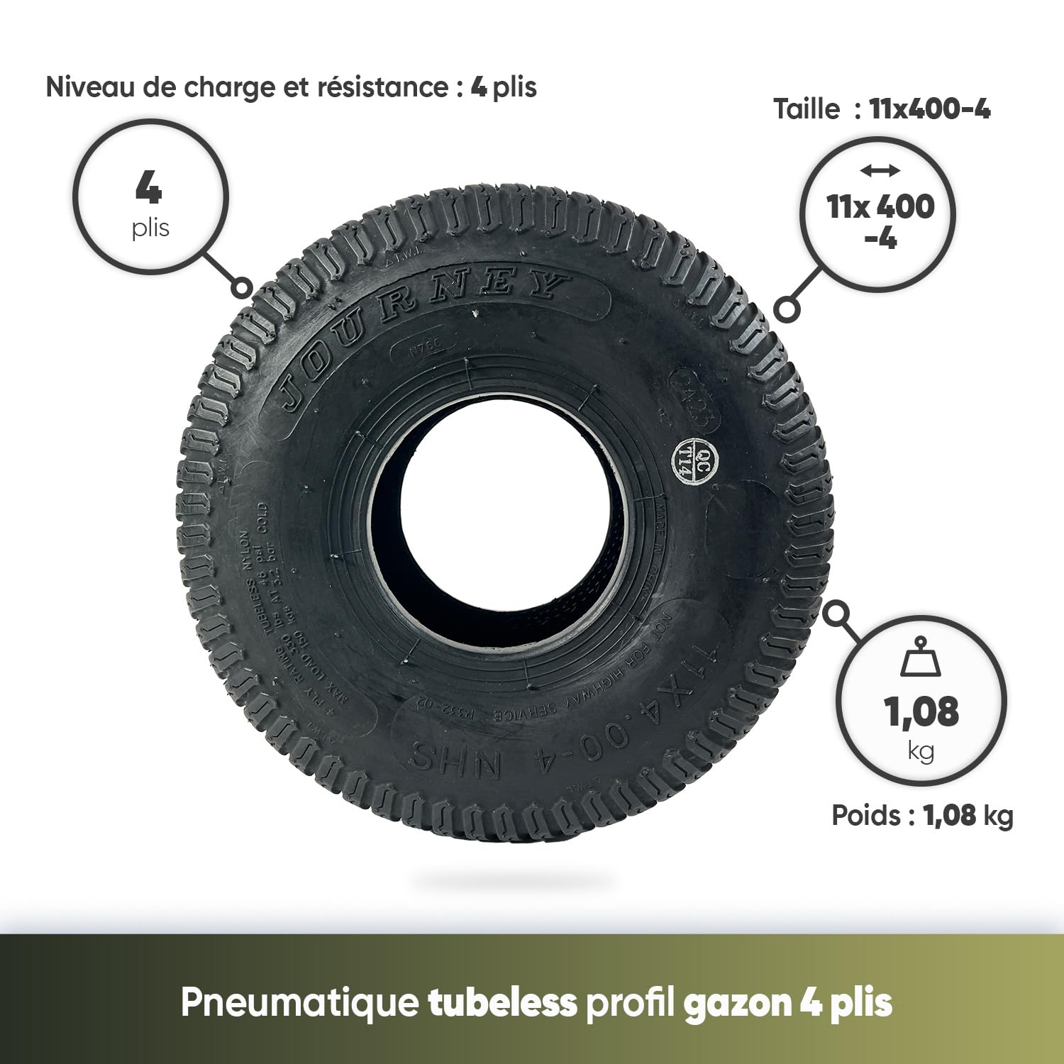 Greenstar 27871 - Neumáticos turf 11 x 400-4 fr7694