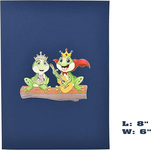 Miniatura 3 de Teabug Cards Frog Prince Serenade - Tarjeta de cumpleaños emergente, tarjeta de amistad, tarjeta de San Valentín, tarjeta de cumpleaños para niños,