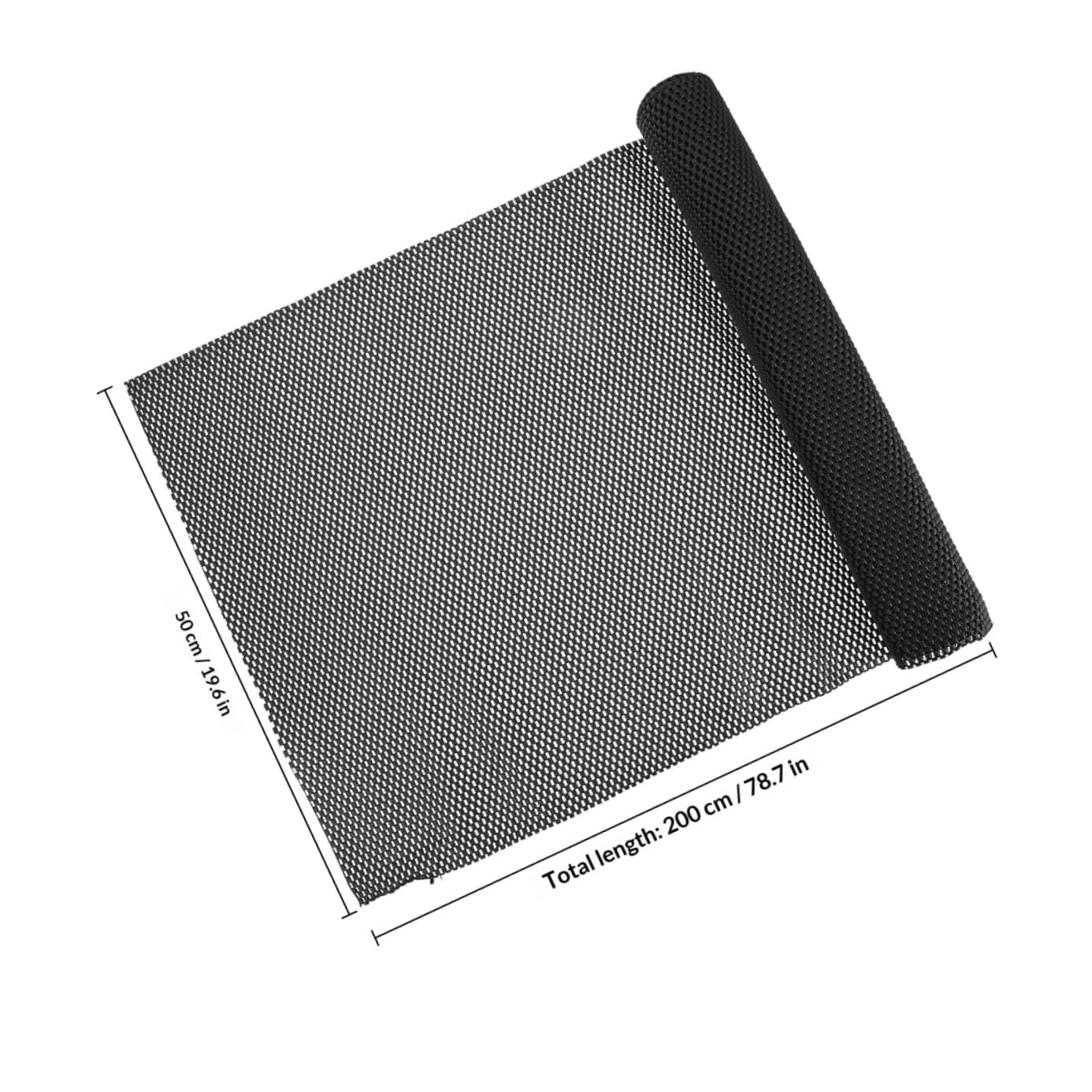 rutschfeste Bodenmatte für Zuhause, PVC, Hohlmuster, Schwarz
