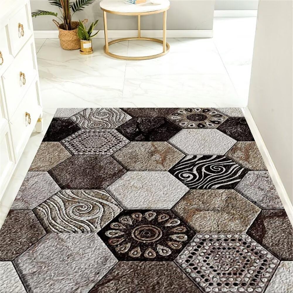 Tapis design salon en velours cristal haut de gamme noir