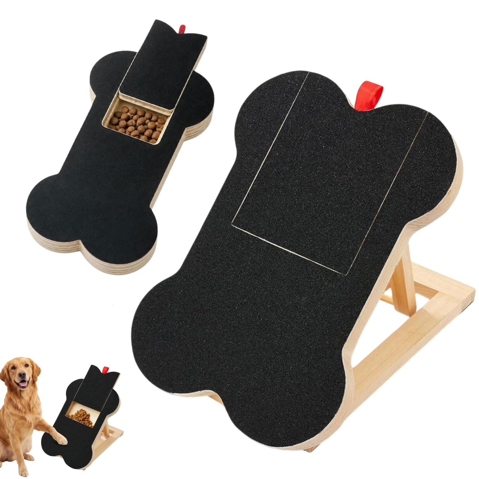 Dog Scratch Board with Treat Box,Non-Slip Nail Scratch Pad for Dogs