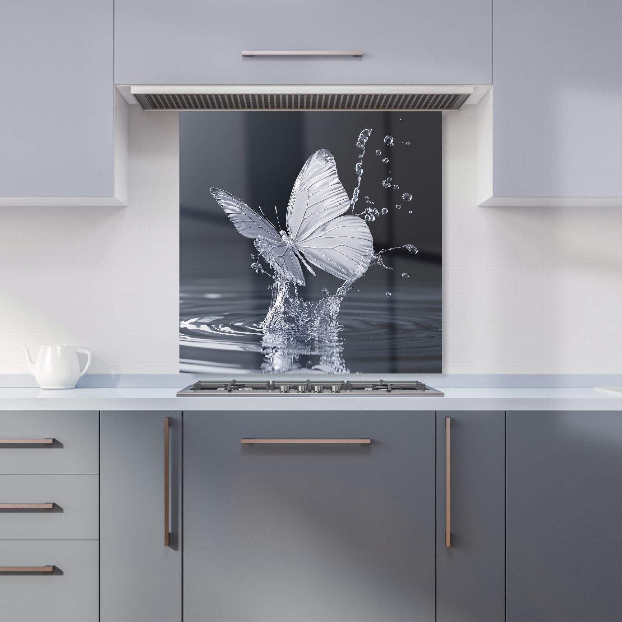 Warren Reed - Designer Kitchen Splashback - Crystal Butterfly - 600mm x 600mm
