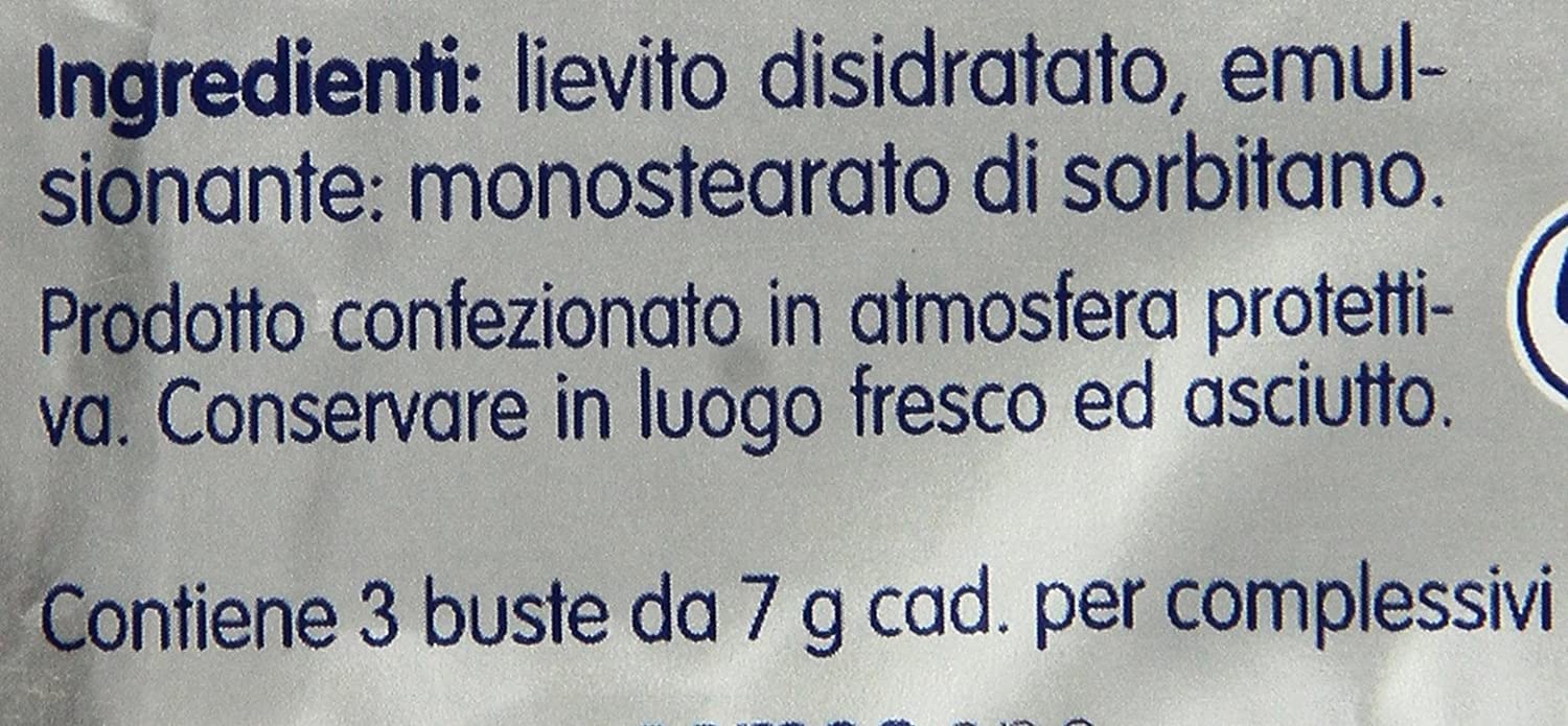 24x Paneangeli Lievito di Birra MastroFornaio Brauhefe Hefe für süß und herzhaft 6 Beutel à 7g ( 42g ) dehydrierte Hefe 100% Italienisches Produkt