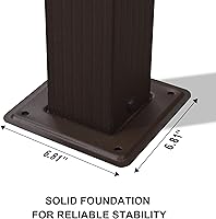 Vista 7 de PURPLE LEAF Pérgola Retráctil para Exteriores de 10' x 13' de Aluminio con Toldo de Sombra Solar DIY Patio Moderno Resistente Refugio Marrón