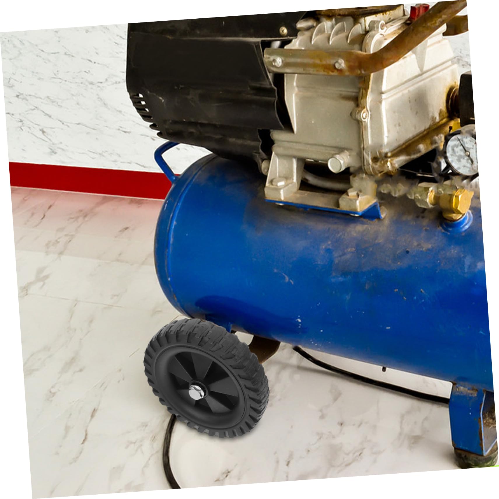 Ruote in Gomma per Compressore D'aria Silentiose, Ricambio Resistente All'usura, Set 2 Pezzi per Facile Mobilità e Sostituzione Rapida