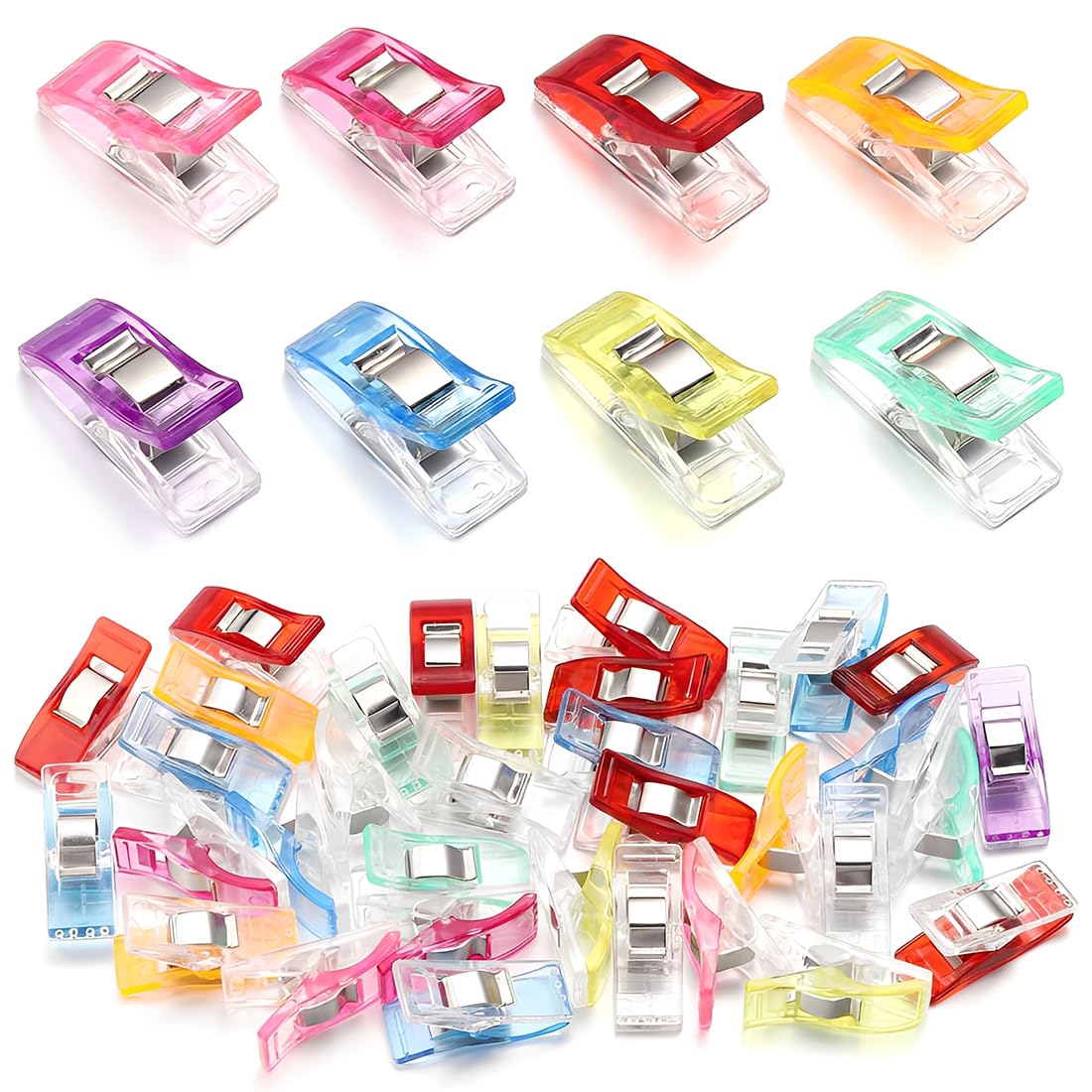 60 Pezzi Clip da Cucito, Fermagli per Stoffa Multifunzionali per Cucito Fai da Te e Lavori Artigianali